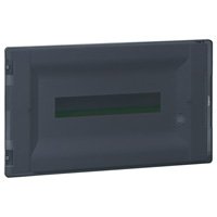 Legrand Practibox Распределительный бокс скрытого монтажа IP40 IK07 1 рейка 18М с клеммиком заземления прозрачная дверь