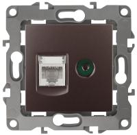 ЭРА 12-3110-13 Бронза Розетка комбинированная RJ45+TV, IP20, 12