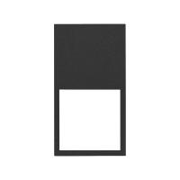 Simon 100 Черный матовый  Рамка вертикальная на 2 поста/2 модуля