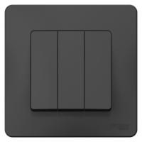 SE Blanca внутр Антрацит Выключатель 3-клавишный, 10А, 250B