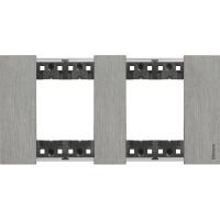 BT Living now Сталь Рамка немецкий стандарт 2 поста (2+2 мод)