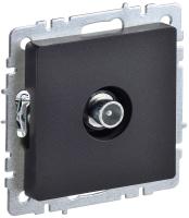 IEK BRITE Роз. TV проходная РТВ10-0-БрЧ черн.