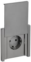 IEK FORTE&PIANO Сталь Розетка с/з со шт с крышкой винтовое крепление 16А IP44 FP521