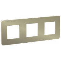 SE Unica Studio Бронза/Бежевая Рамка 3-ная