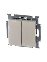 ABB BJB Basic 55 Беж Выключатель 2-х клавишный