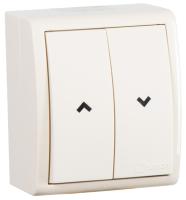 Simon 15 Aqua Бежевый Выключатель жалюзийный с электрической блокировкой, наружный, IP54