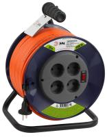 ЭРА RPx-4s-2x1.5-50m Удлинитель силовой на пластиковой катушке б/з 4 гн 50м ПВС 2х1.5