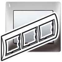 Legrand Galea Life Хром/Chrome Рамка 3-я гориз