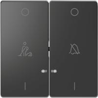 SE Merten D-Life Антрацит Клавиша 2-ая, линзой LED, символ: «звонок»/горничная