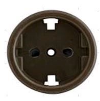 BIRONI Шедель Пластик Коричневый Накладка для розетки (скрытый монтаж)