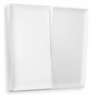 Лицевая панель ALFA (Белый матовый) для 2-кл выключателей QUANT AP1230