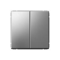 Systeme Electric ArtGallery Сталь Переключатель 2-клавишный, сх.6/2, 10АХ, механизм