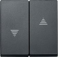 SE Merten SM Антрацит Клавиша 2-ая жалюзийная