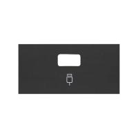 Simon 100 Черный матовый  Накладка розетки USB