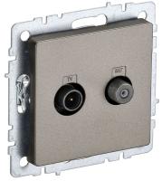 IEK BRITE Розетка двойная TV+SAT РТВ/РСп12-БрШ шампань