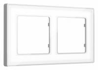 Рамка ALFA Arctic (Белый Стекло органическое/Серебро) 2-ая AF580132