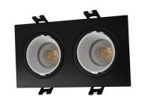 DK3072-BK+WH Встраиваемый светильник, IP 20, 10 Вт, GU5.3, LED, черный/белый, пластик