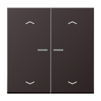 JUNG Клавиша для KNX кнопки, 2 группы, с окошком с символами «стрелки» металл дарк