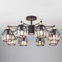 Потолочная люстра в стиле лофт 70075/8 черный Eurosvet Lord