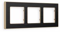 Рамка ALFA Arctic (Черный Стекло органическое/Шампань) 3-ая AF580543