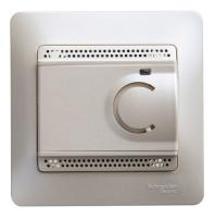 SE Glossa Перламутр Термостат электронный теплого пола с датчиком , от +5 до +50°C, 10A (в сборе)