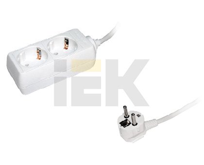 IEK Удлинитель У02 2 места 2Р+РЕ/5 метров 3х1мм2 16А/250
