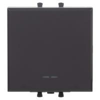 DKC Avanti Черный матовый Переключатель одноклавишный 2 модуля