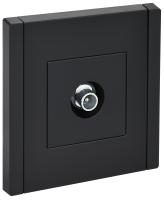 IEK FORTE&PIANO Черный Розетка TV проходная FP129