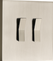 Donel Переключатель на 2 тумблера, клавиша Angle, 10AX 250V, никель, серия N96, DT108ANB