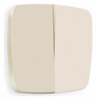 Лицевая панель OMEGA (Бежевый матовый) для 2-кл выключателей QUANT OP3230