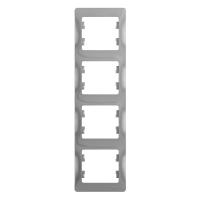 SE Glossa Алюминий Рамка 4-ая, вертикальная