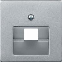 SE Merten SM Алюминий Накладка розетки ТЛФ/комп 1-ой наклонной