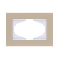 Рамка для двойной розетки, стекло золотой Kollinger Reflex MG RM120GD