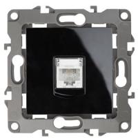 ЭРА 12-3105-06 Чёрный Розетка телефонная RJ11, IP20, 12