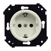 BIRONI Шедель Бриз Слоновая кость матовый Розетка с/з (скрытый монтаж)