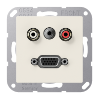 JUNG 2x Cinch Audio (RCA) / Stereo Jack (TRS 3.5 mm) / VGA, слоновая кость