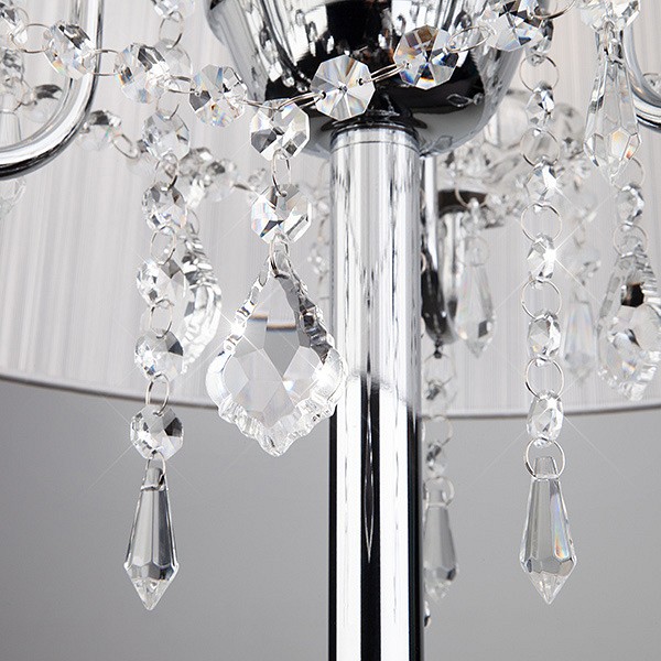 Торшер с абажуром 2045/3F хром / белый Eurosvet Allata