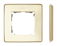 Simon 82 Detail Слоновая кость, основание шампань Рамка 1-ая