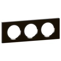 Legrand Celiane Черное стекло Рамка 3-ая