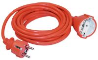 IEK Шнур УШ-01РВ оранж. с круглой вилкой и розеткой 2Р+PЕ 3х1,0/5метров