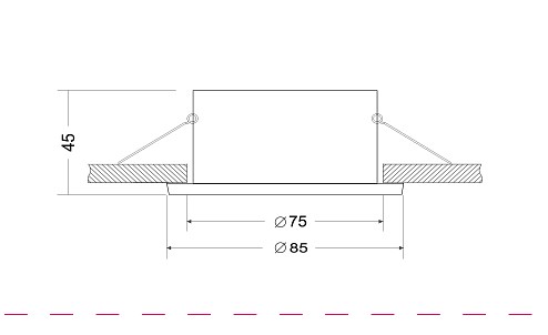Встраиваемый светильник DL032-2-01W Maytoni Zoom