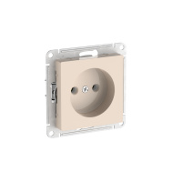 Systeme Electric AtlasDesign Бежевый Розетка без заземления без шторок, 16А, мех., быстрозажим. клем.