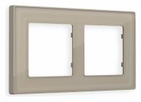 Рамка ALFA Arctic (Серо-бежевый Стекло органическое) 2-ая AF580362