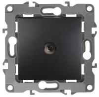 ЭРА 12-3102-05 Антрацит Розетка TV проходная, IP20, 12