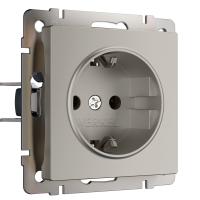 Розетка с заземлением (дымчатый) W1271004