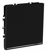 Проходной переключатель встраиваемый VOLTUM S70 одноклавишный с подсветкой 10А, (черный матовый)