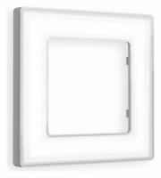 Рамка ALFA Arctic (Белый Стекло органическое/Серебро) 1-ая AF580131