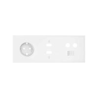 Simon 100 Белый матовый  Кит 3 поста, фронт. Накладка на 1 розетку Schuko + 1 розетку TV + 1 розетку RJ45 + 1 розетку HDMI + 1 розетку USB