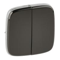 Legrand Valena ALLURE Черная сталь Клавиша 2-ая