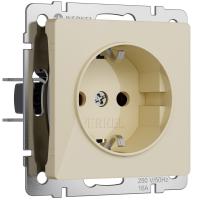 Розетка с заземлением (айвори акрил) W1171043